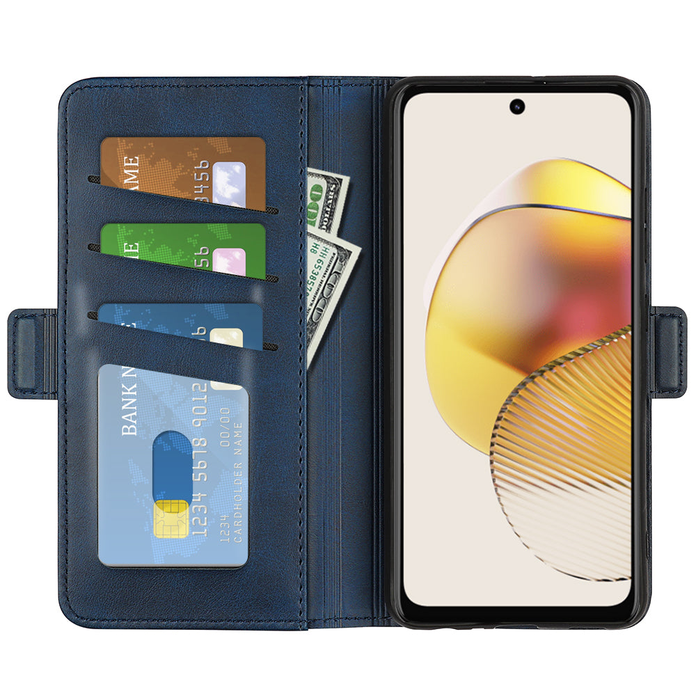 Smartphone Case For Motorola Moto G73 5G Calf Texture PU Leather Wallet Stand Anti-fall Phone Cover Smartphone Case For Motorola Moto G73 5G Calf Texture PU Leather Wallet Stand Anti-fall Phone Cover